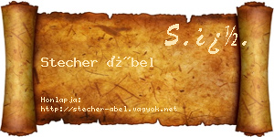 Stecher Ábel névjegykártya